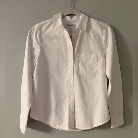 NWT Madewell Oxford Button-Up Shrunken Shirt - Picture 7 of 11